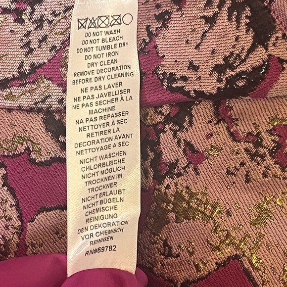 Adrianna Papell Womens Dress Sz 8 Pink Brocade Special Occasion Event Flattering - Picture 9 of 15